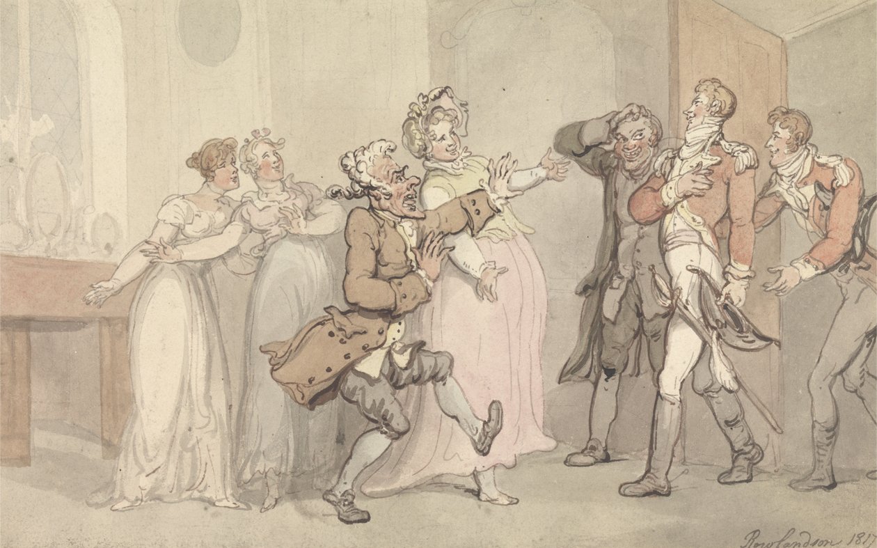 Jaloezie, woede, teleurstelling... door Thomas Rowlandson
