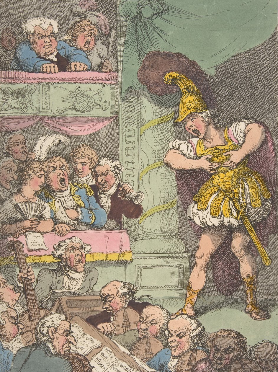 John Bull bij de Italiaanse opera, 2 oktober 1811 door Thomas Rowlandson