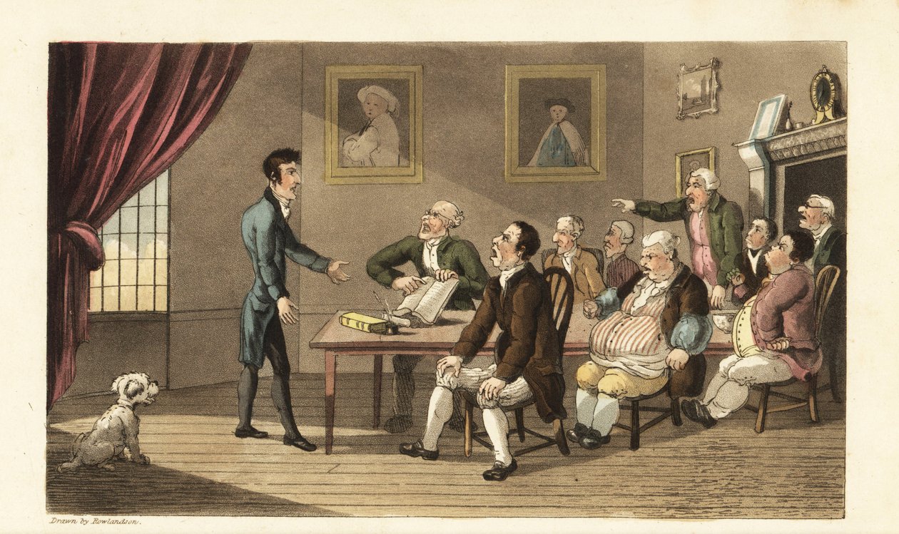 Johnny en zijn schuldeisers door Thomas Rowlandson