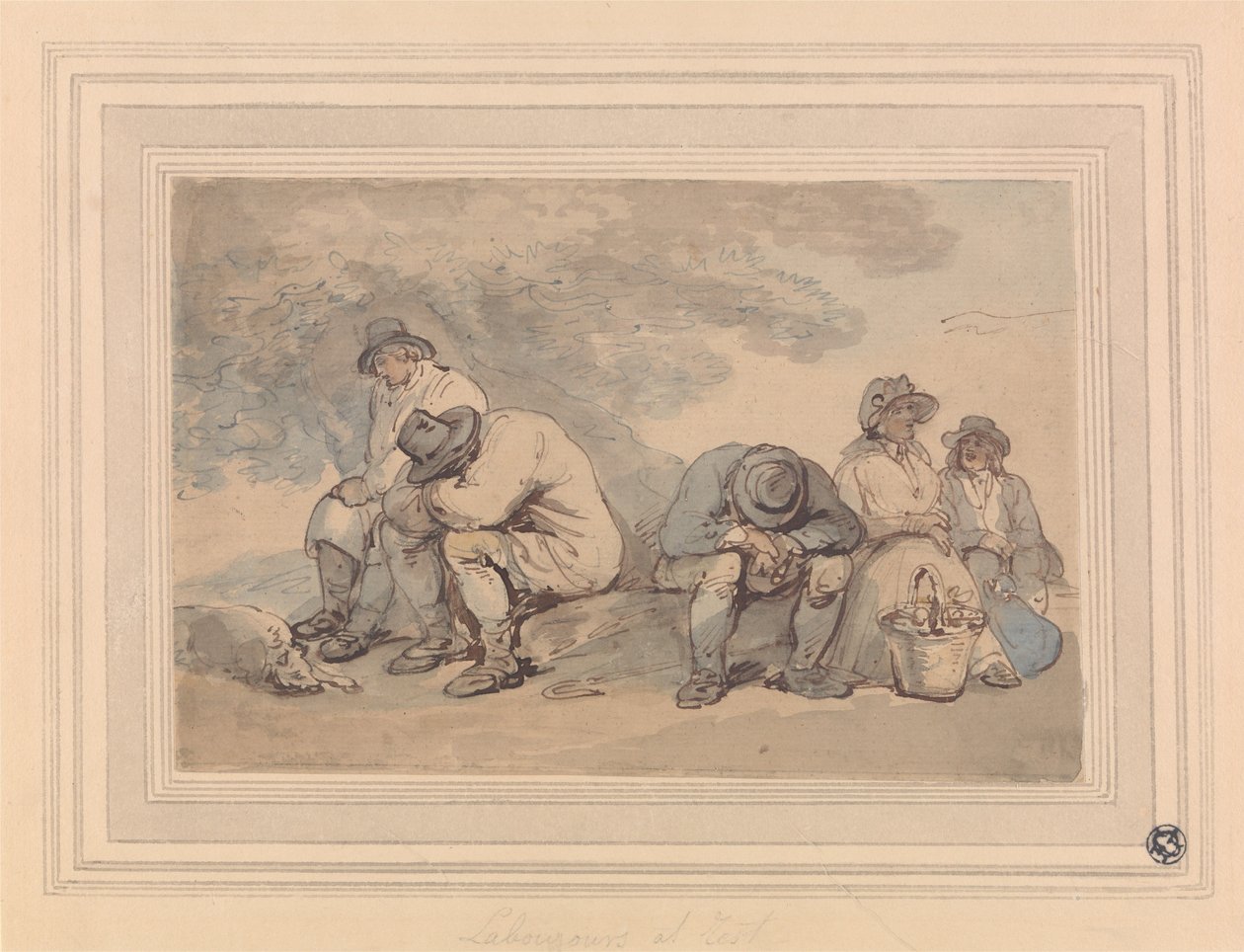 Rustende arbeiders door Thomas Rowlandson