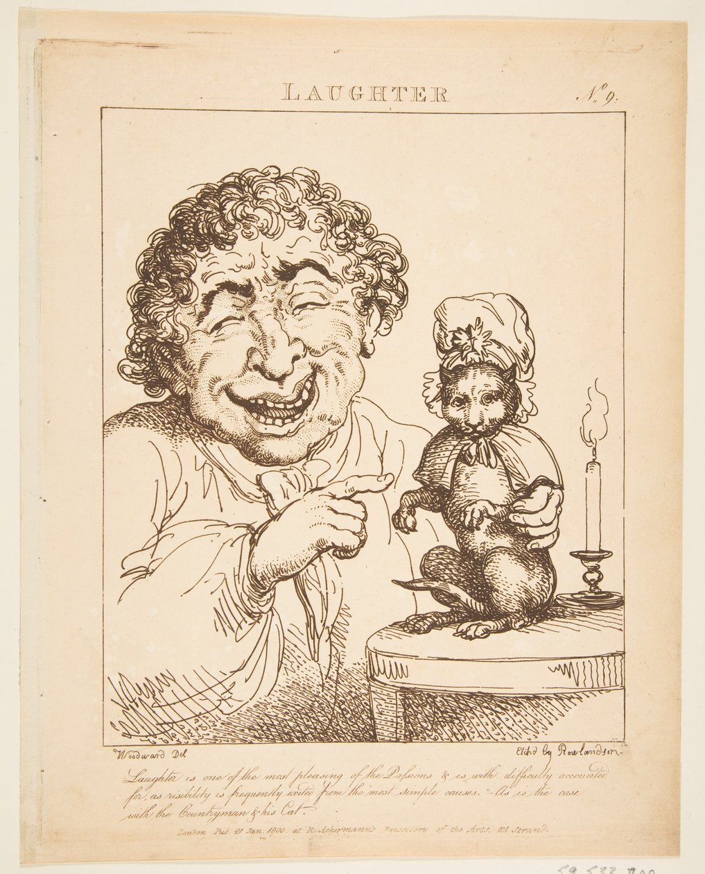 Laughter Le Brun Travested, of karikaturen van de passies door Thomas Rowlandson