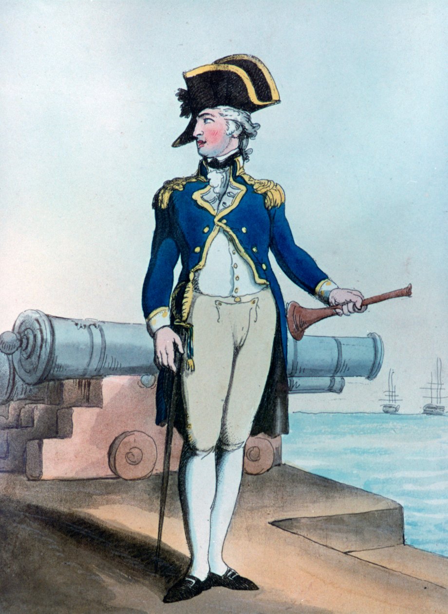 Luitenant van de Wacht door Thomas Rowlandson