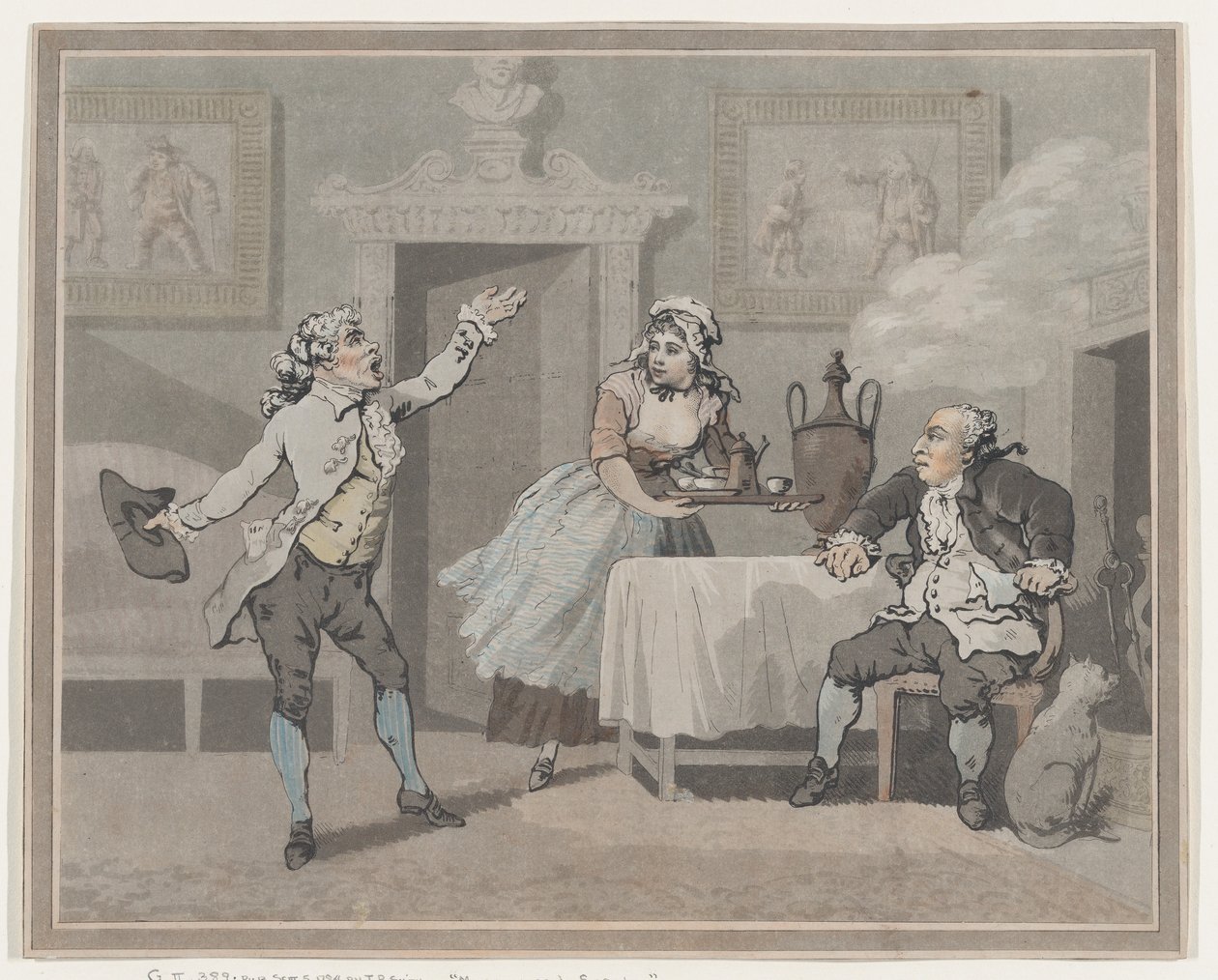 Manager & Spouter, 1 juli 1802 door Thomas Rowlandson