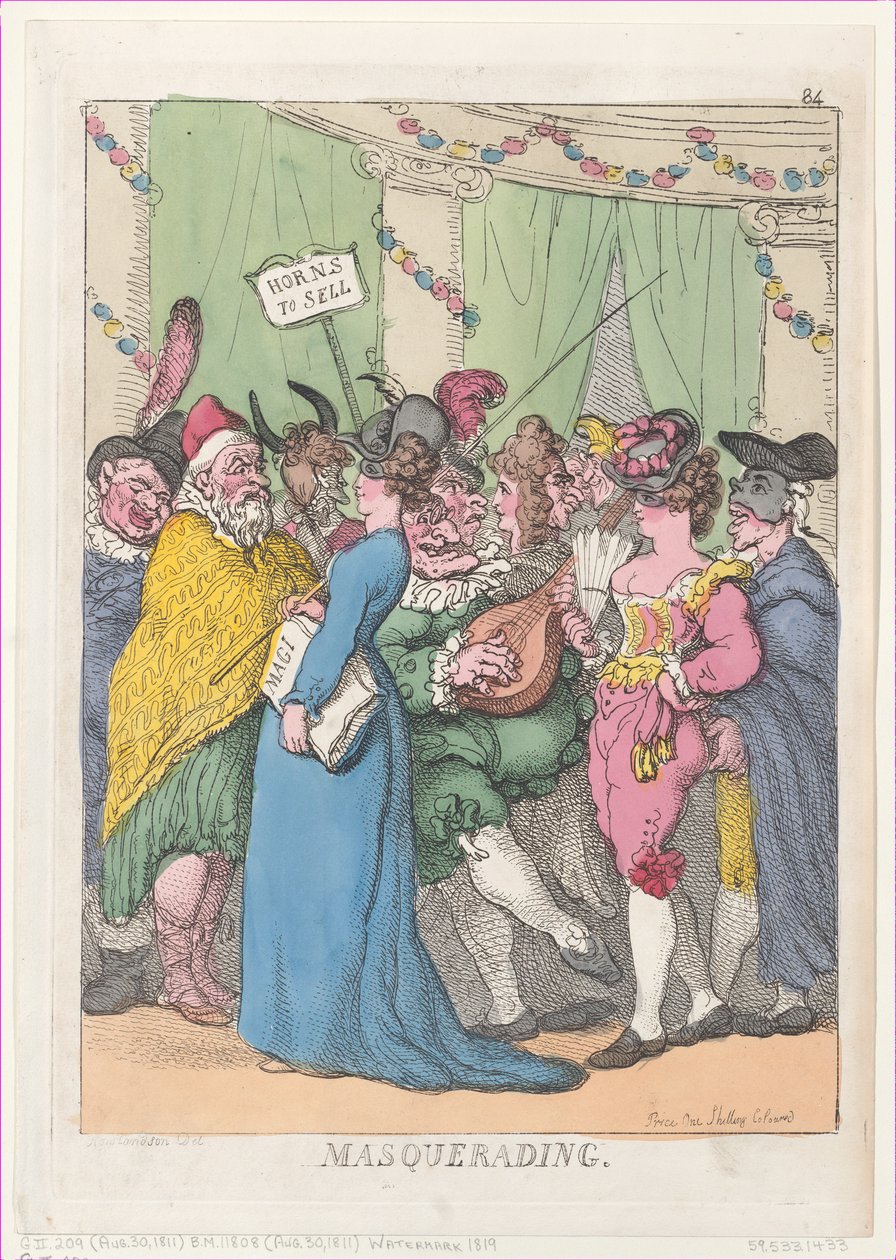 Masquerade, [30 augustus 1811], herdrukt door Thomas Rowlandson