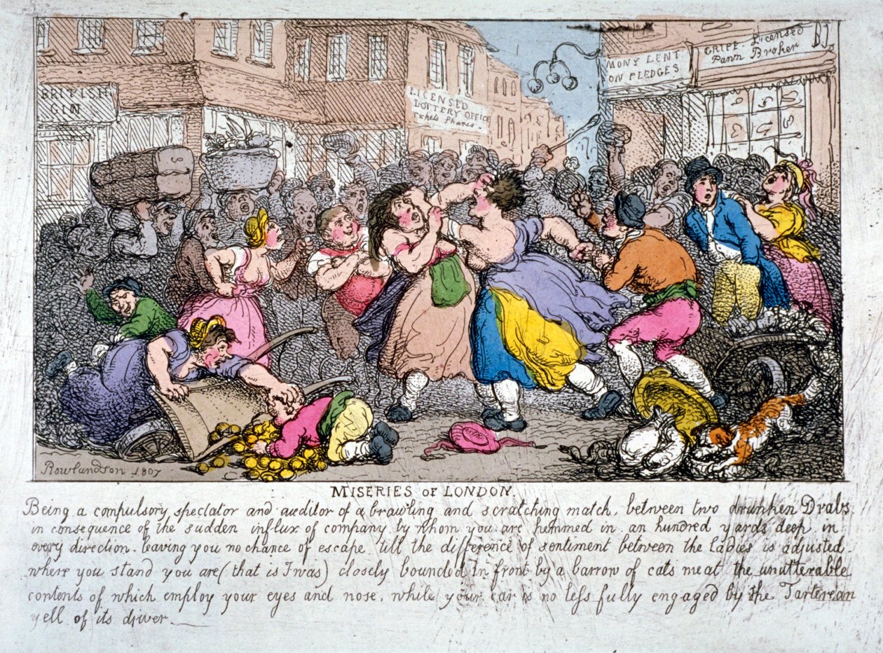 Ellende van Londen door Thomas Rowlandson