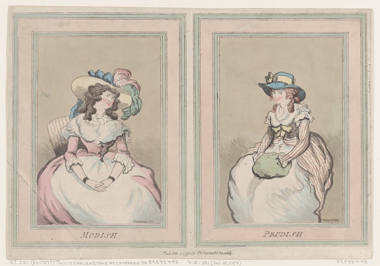 Modieus en preuts door Thomas Rowlandson