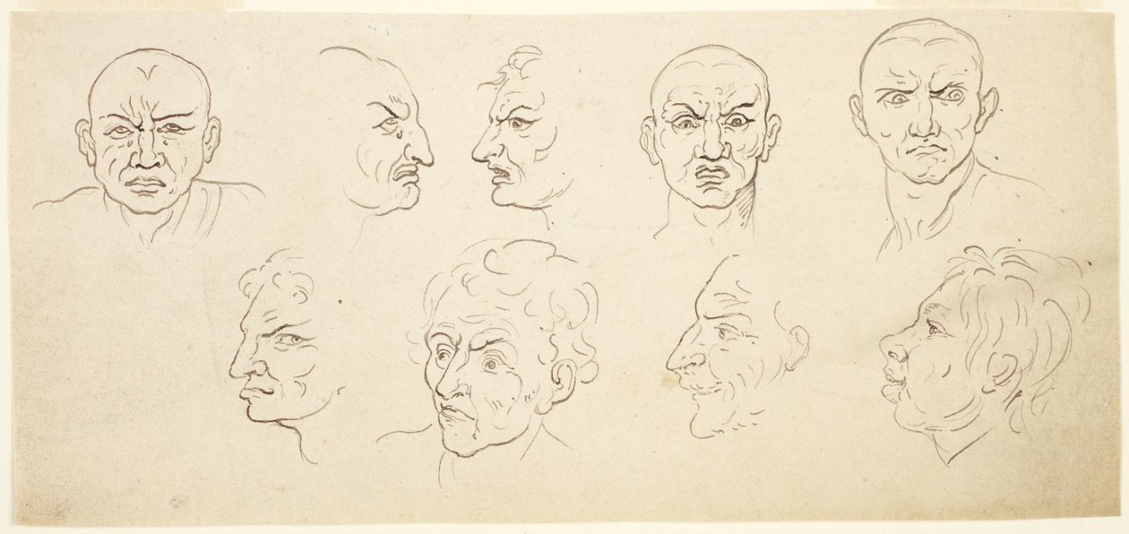Negen karikaturen door Thomas Rowlandson