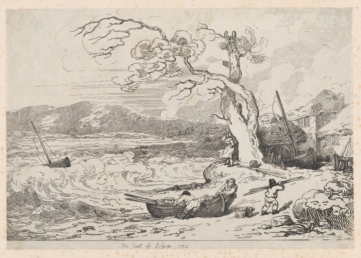 Aan de Kust van Sussex, 1784-85 door Thomas Rowlandson