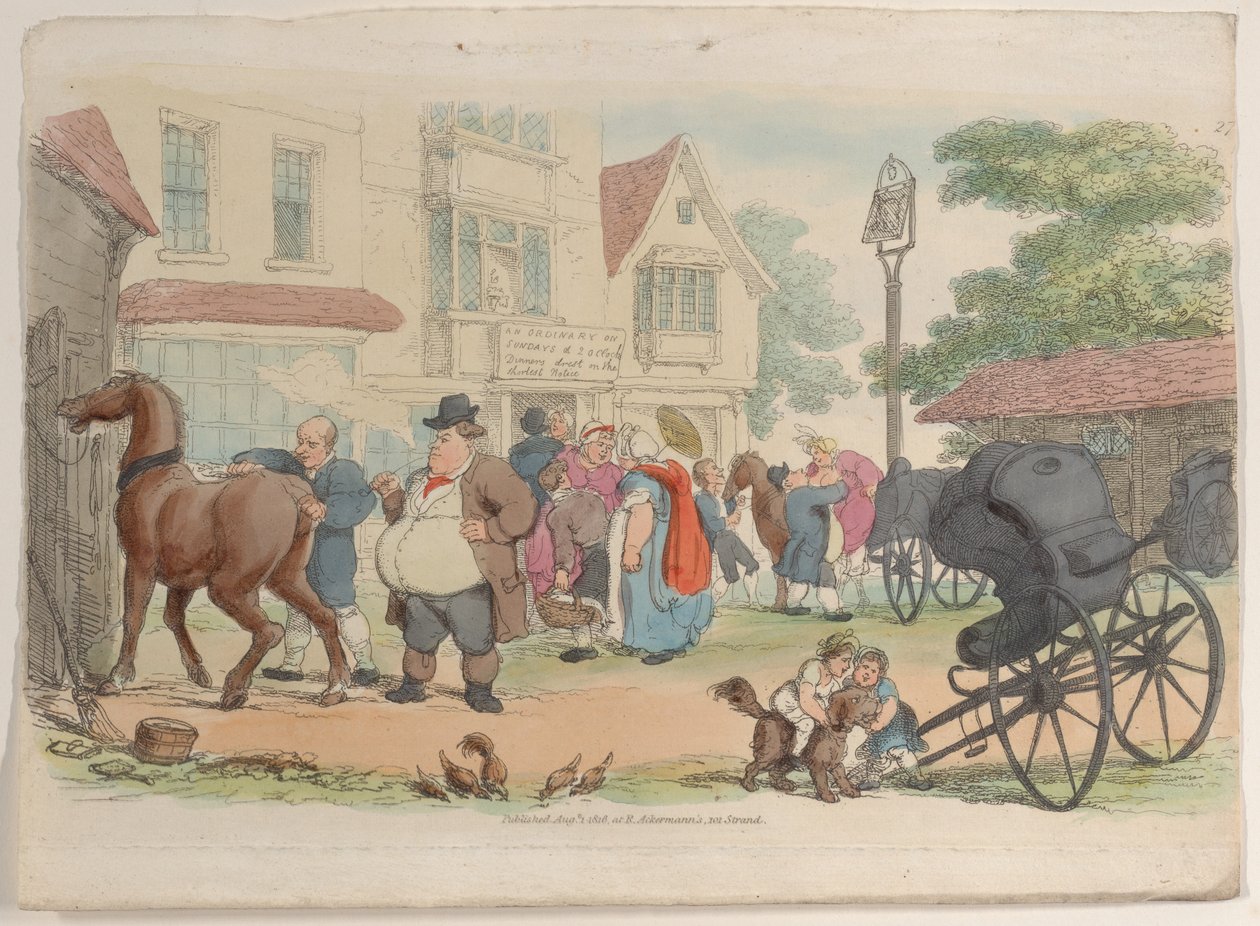 Plaat 27, uit Wereld in Miniatuur, 1816 door Thomas Rowlandson