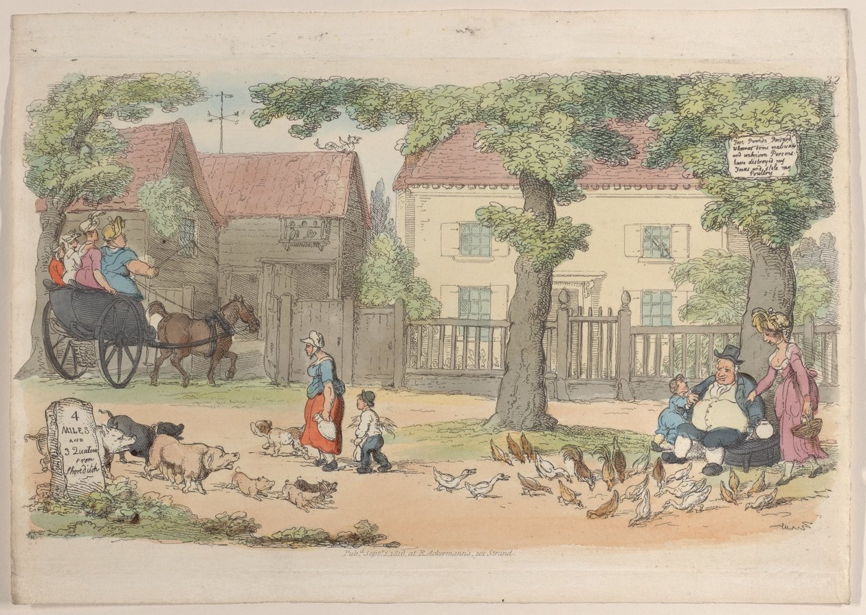 Plaat 32, uit Wereld in Miniatuur, 1816 door Thomas Rowlandson