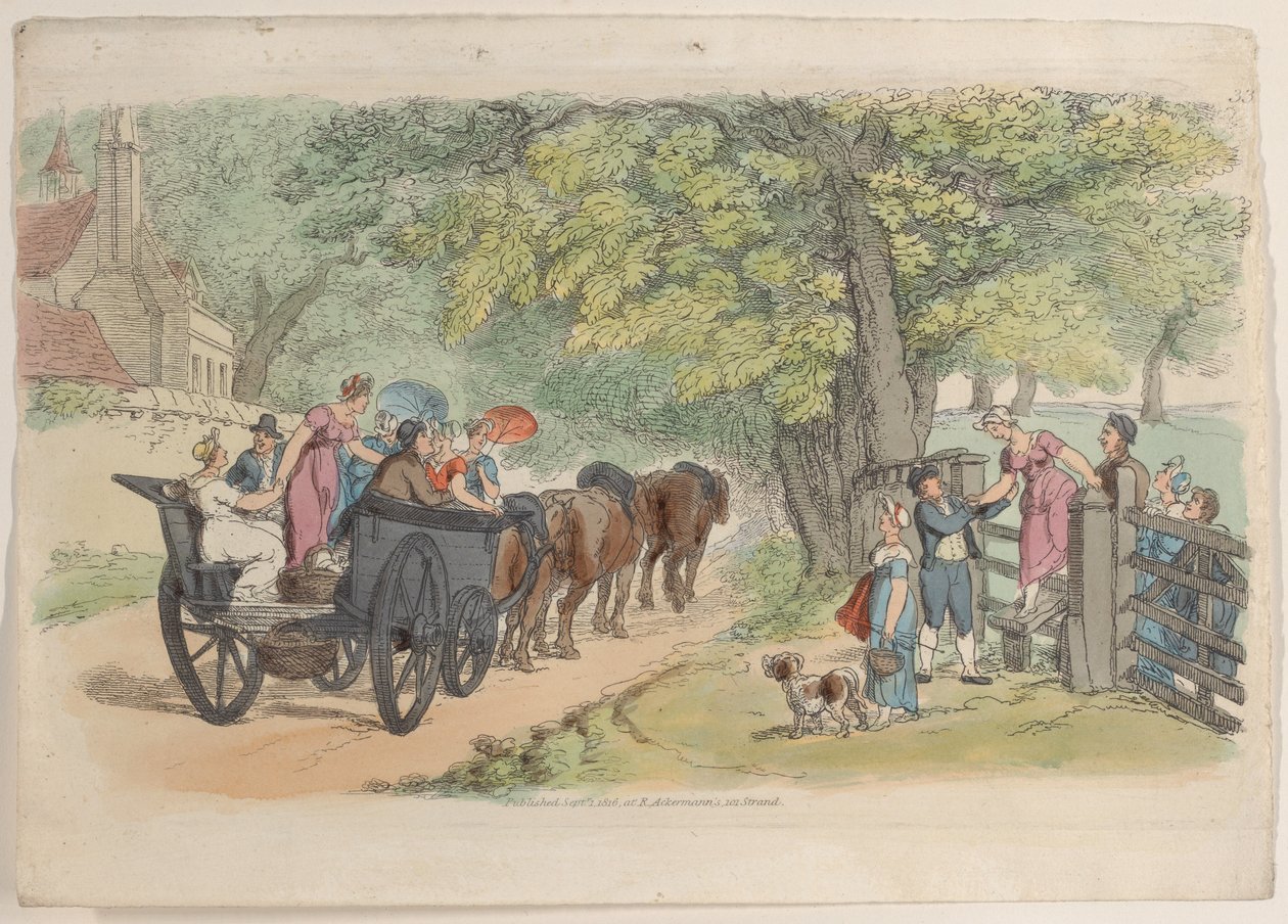 Plaat 33, uit Wereld in Miniatuur, 1816 door Thomas Rowlandson