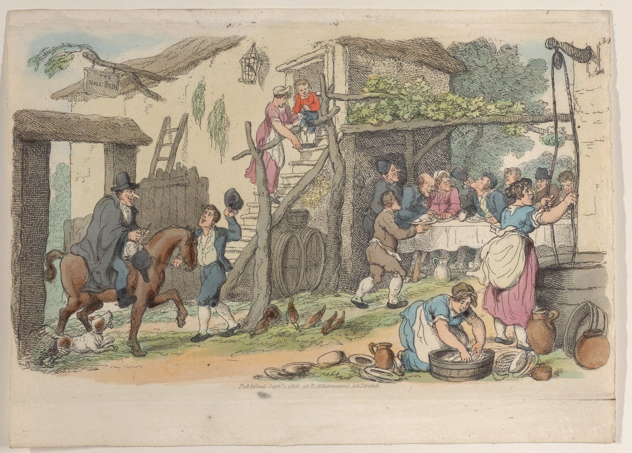 Plaat 34, uit Wereld in Miniatuur door Thomas Rowlandson