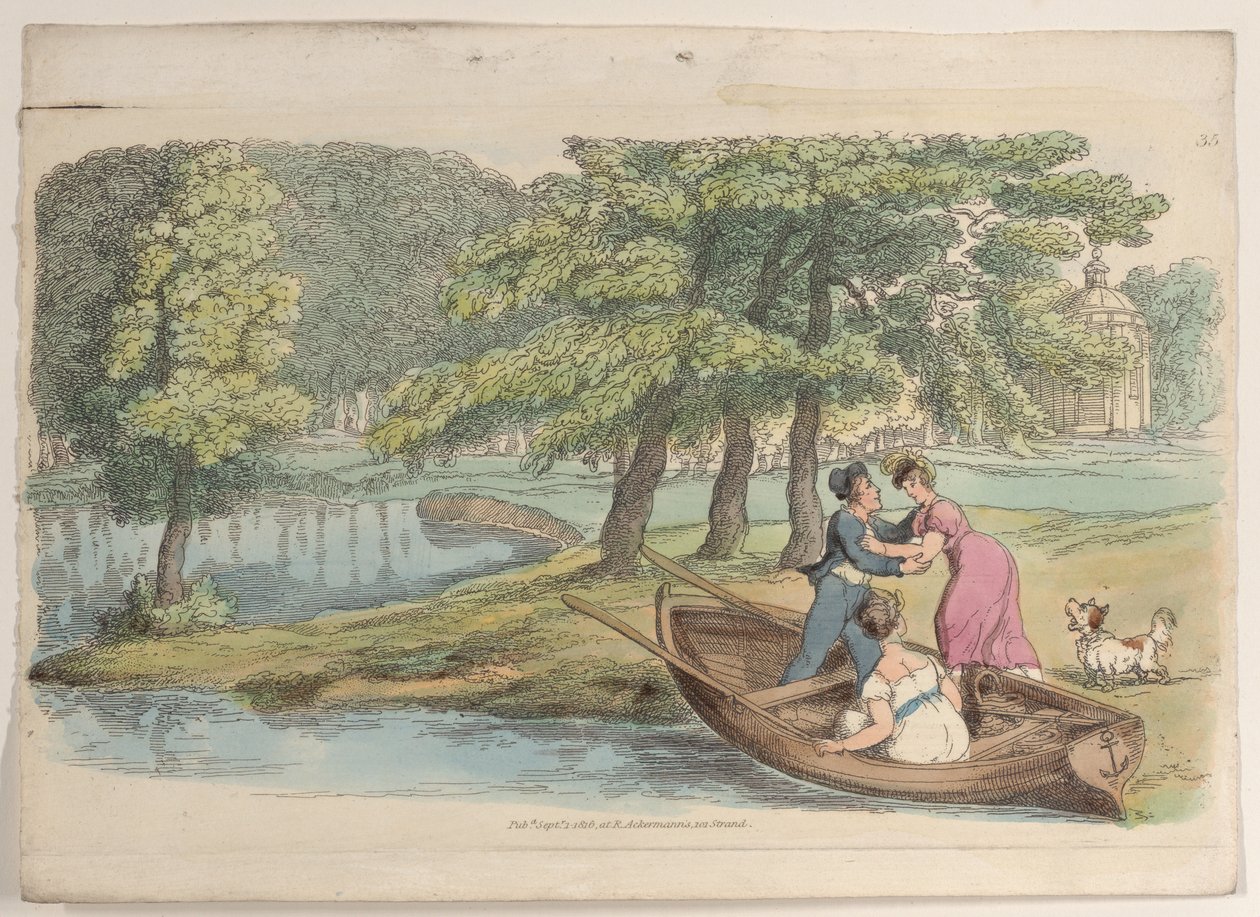 Plaat 35, uit Wereld in Miniatuur, 1816 door Thomas Rowlandson