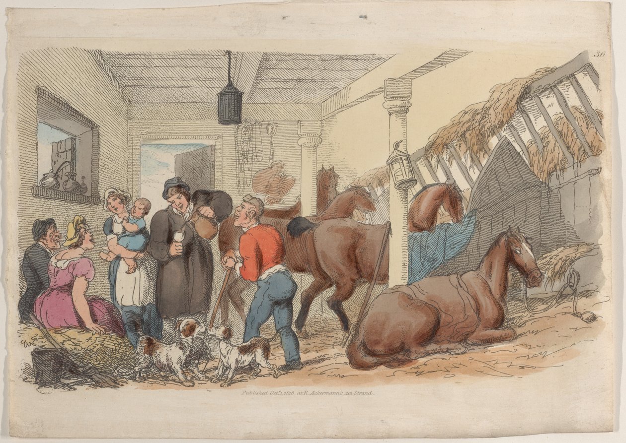 Plaat 36, uit Wereld in Miniatuur, 1816 door Thomas Rowlandson