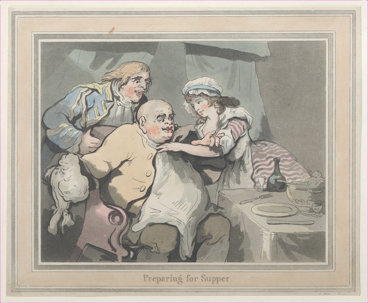 Voorbereidingen voor het Avondeten, 1790 door Thomas Rowlandson
