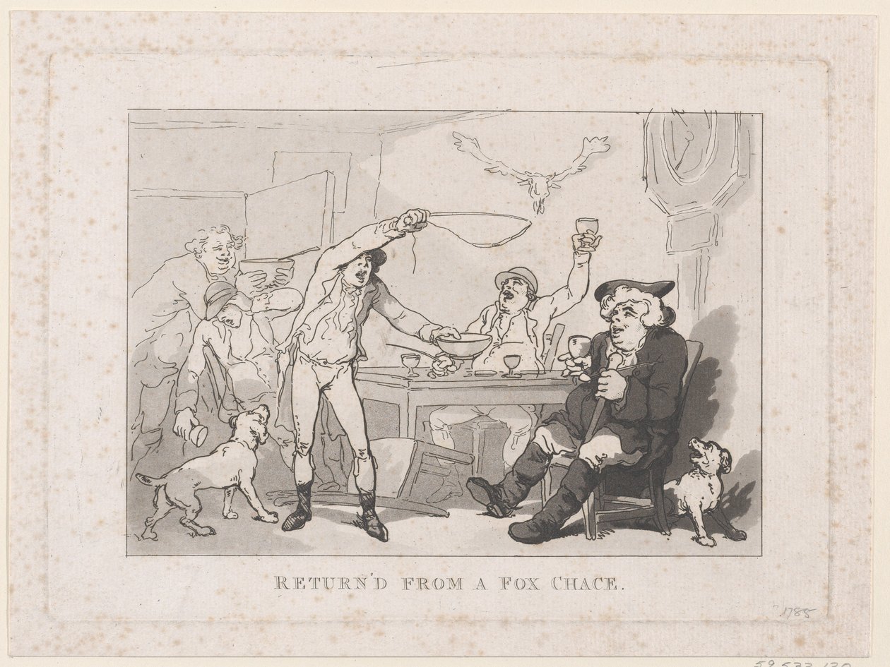 Terug van een jacht op vossen door Thomas Rowlandson