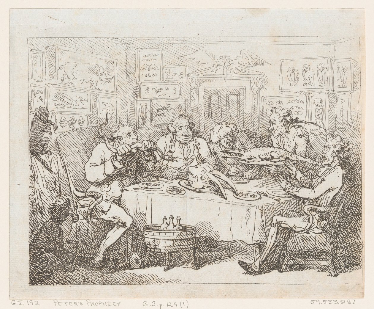 Sir Joseph Banks Staat Op Het Punt een Alligator te Eten 