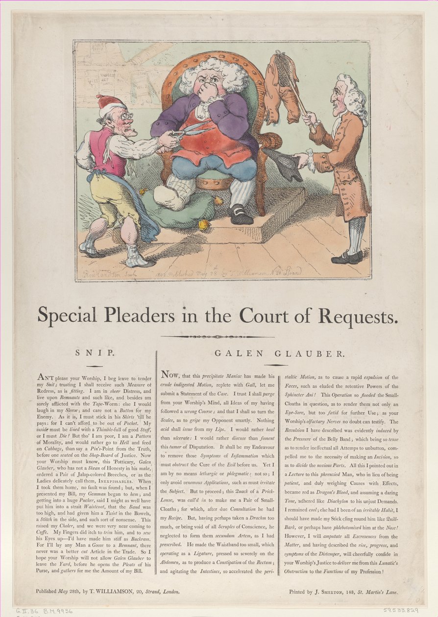 Speciale Pleiters in het Hof van Verzoeken, 28 mei 1802 door Thomas Rowlandson