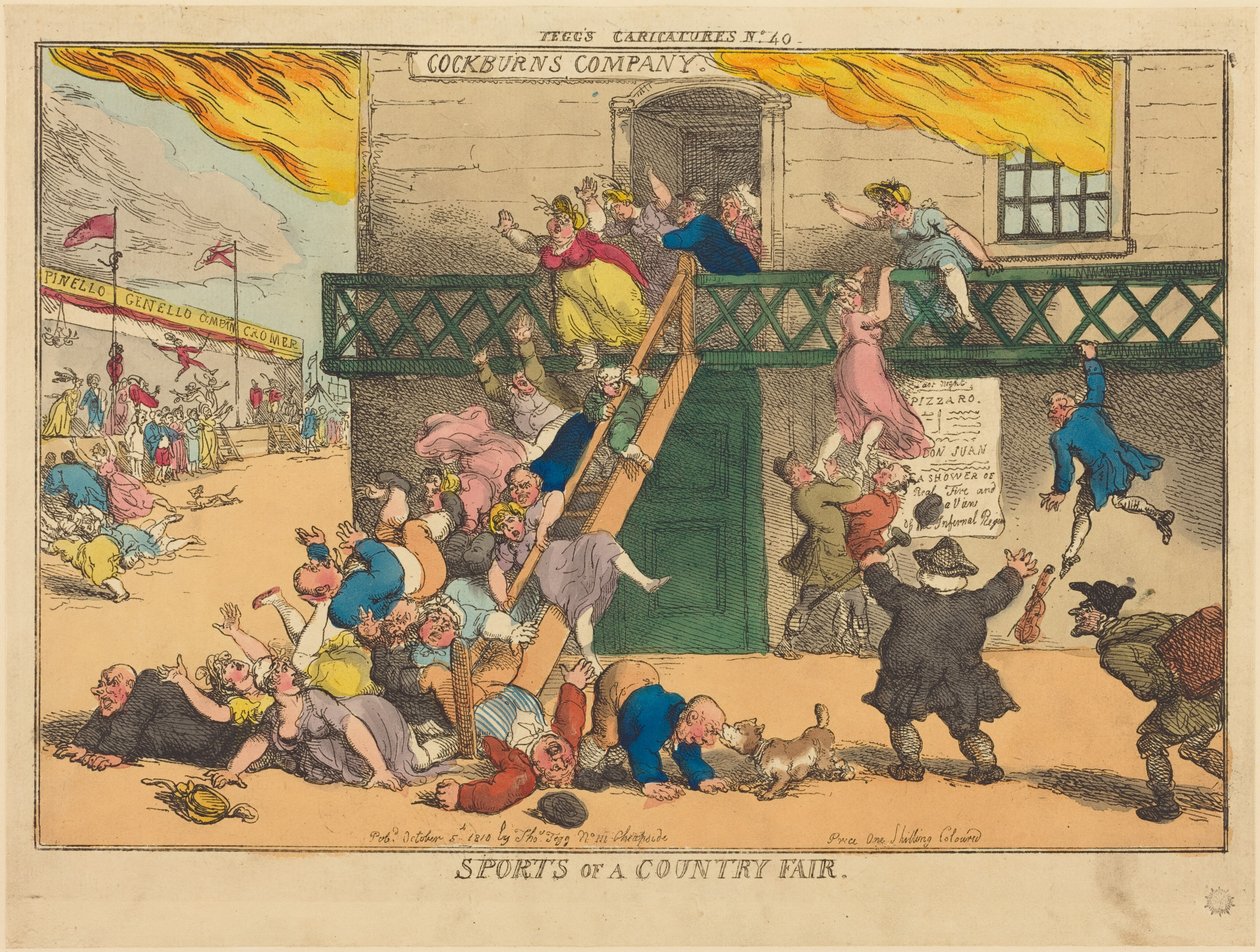 Sporten op een dorpsfeest door Thomas Rowlandson