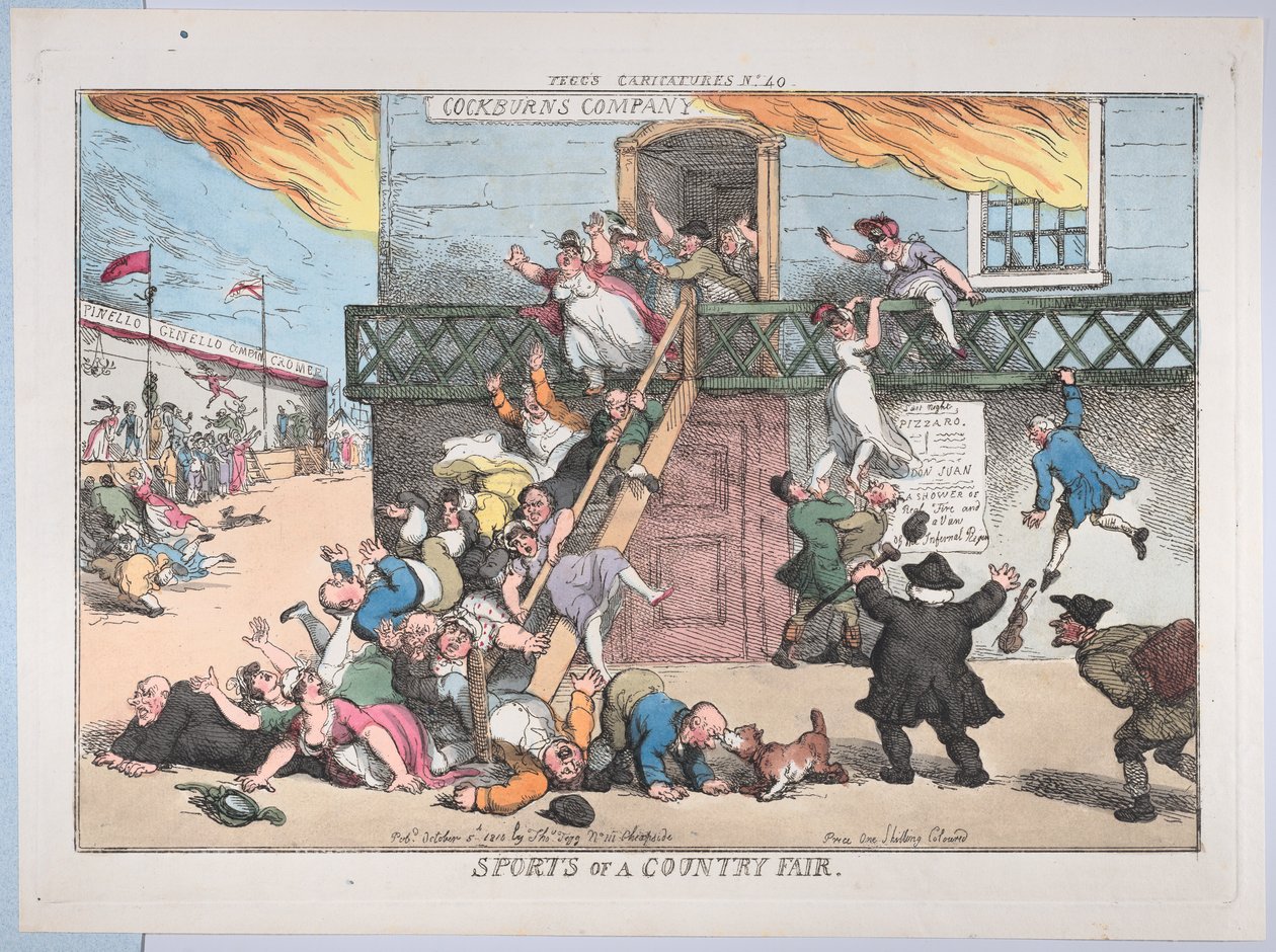 Sporten op een landelijke kermis door Thomas Rowlandson