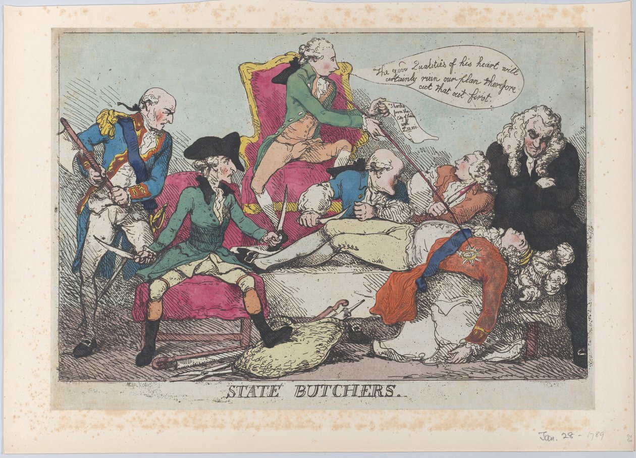 Staatslagers, 28 januari 1789 door Thomas Rowlandson