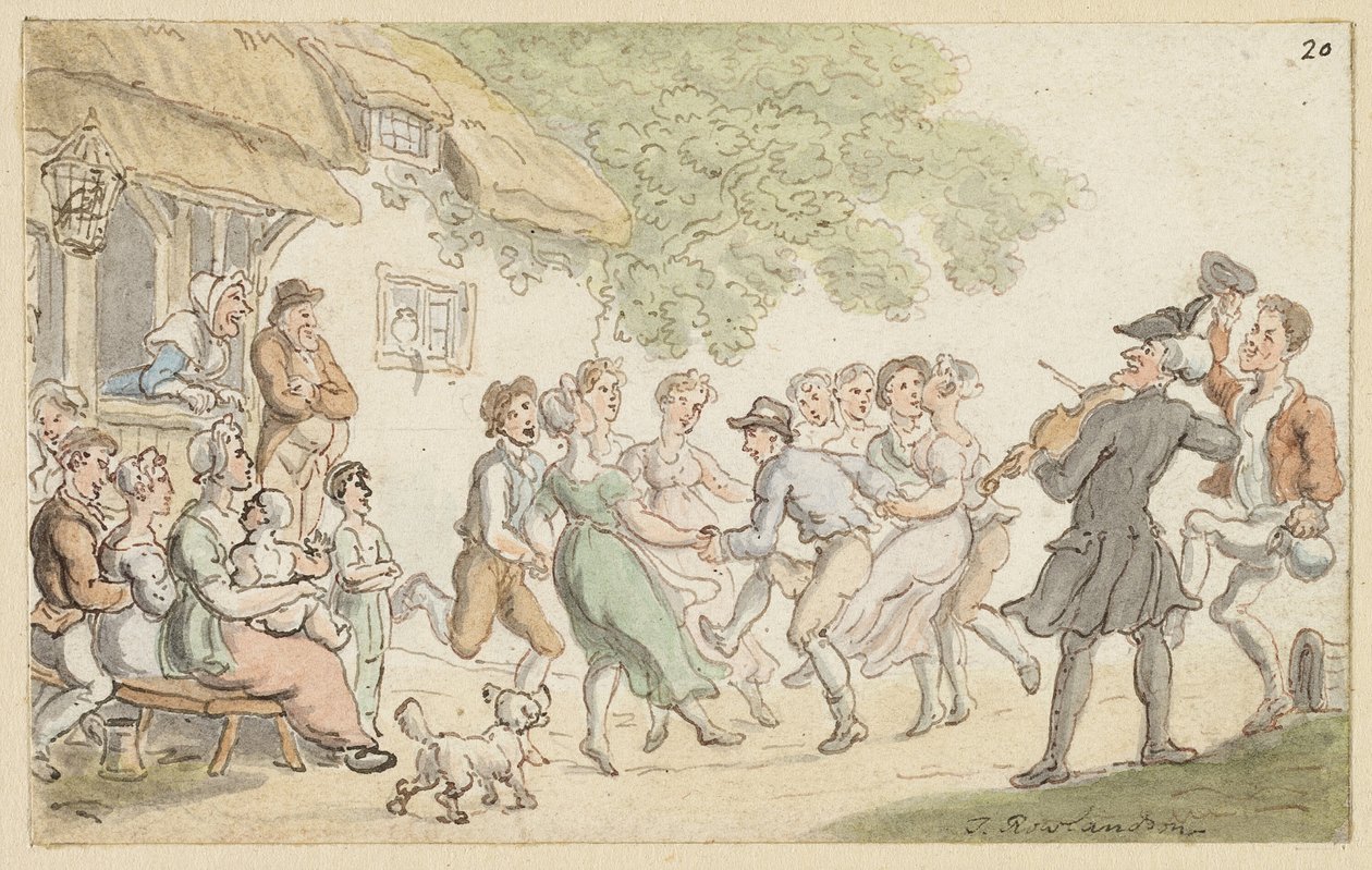 Studie voor Dr. Syntax en landelijke sporten door Thomas Rowlandson