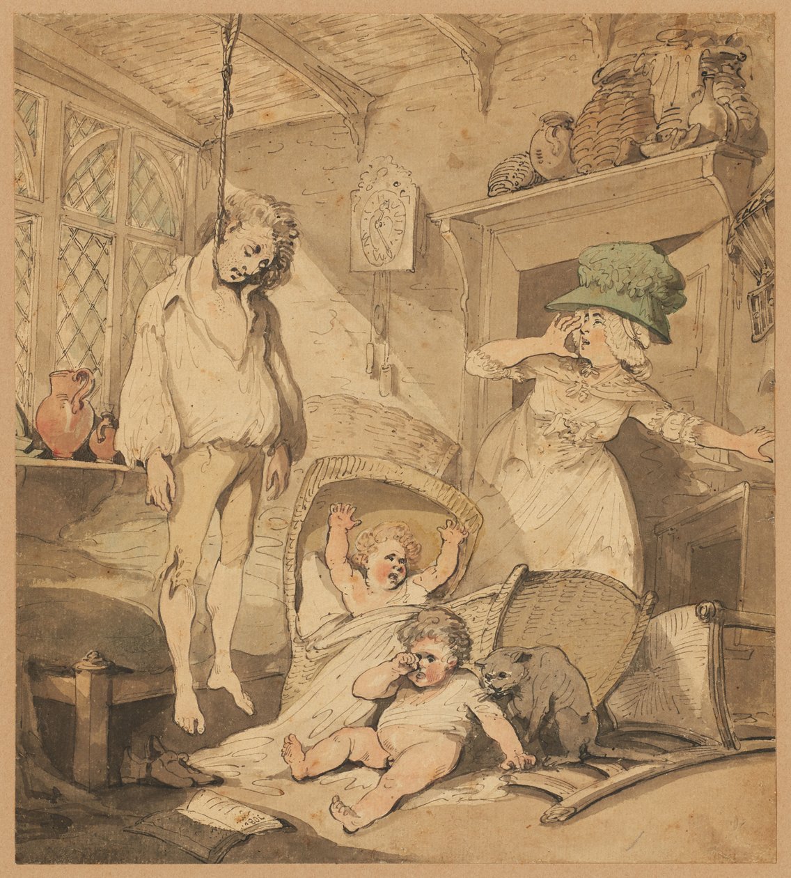 Zelfmoord door Thomas Rowlandson
