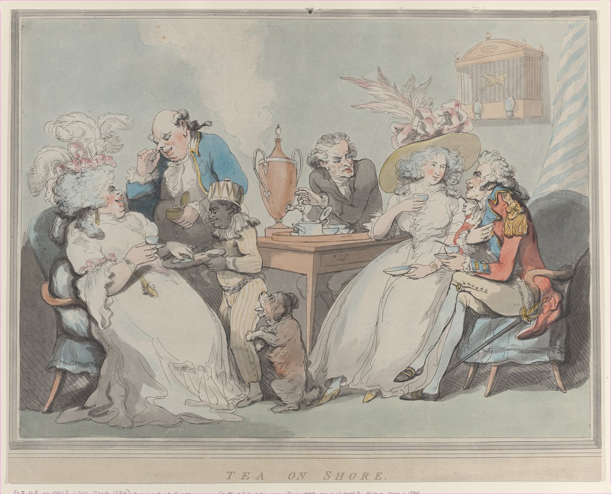 Thee aan de kust, 1785-94 door Thomas Rowlandson