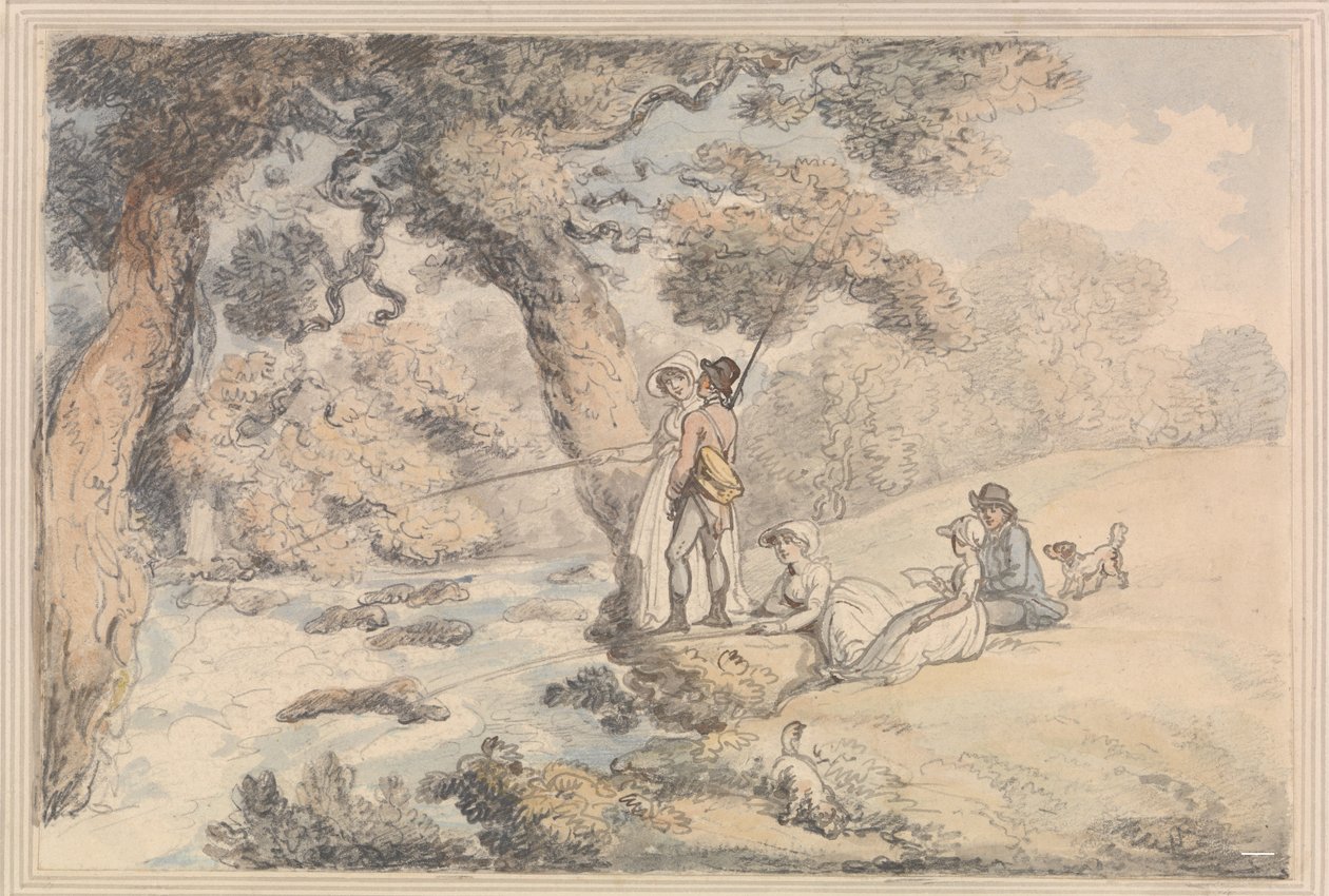 Het visgezelschap door Thomas Rowlandson