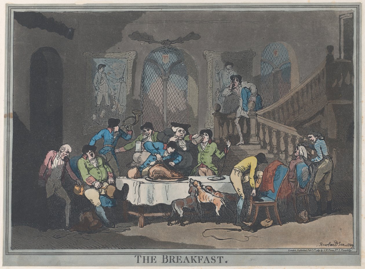 Het Ontbijt door Thomas Rowlandson