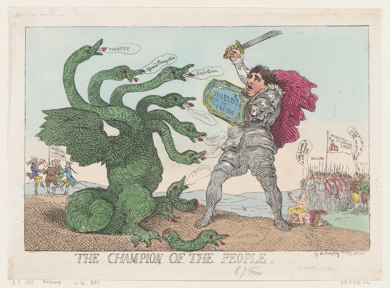 De kampioen van het volk door Thomas Rowlandson