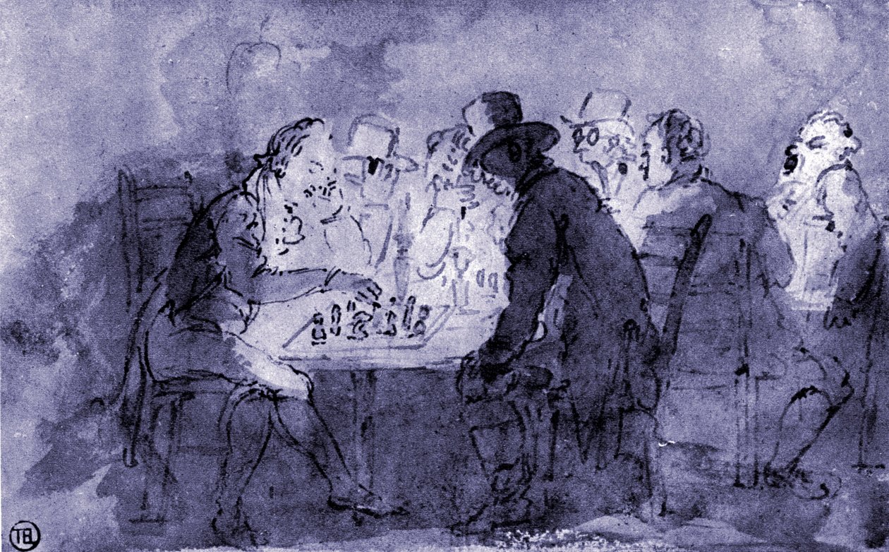 De Schaakspelers door Thomas Rowlandson