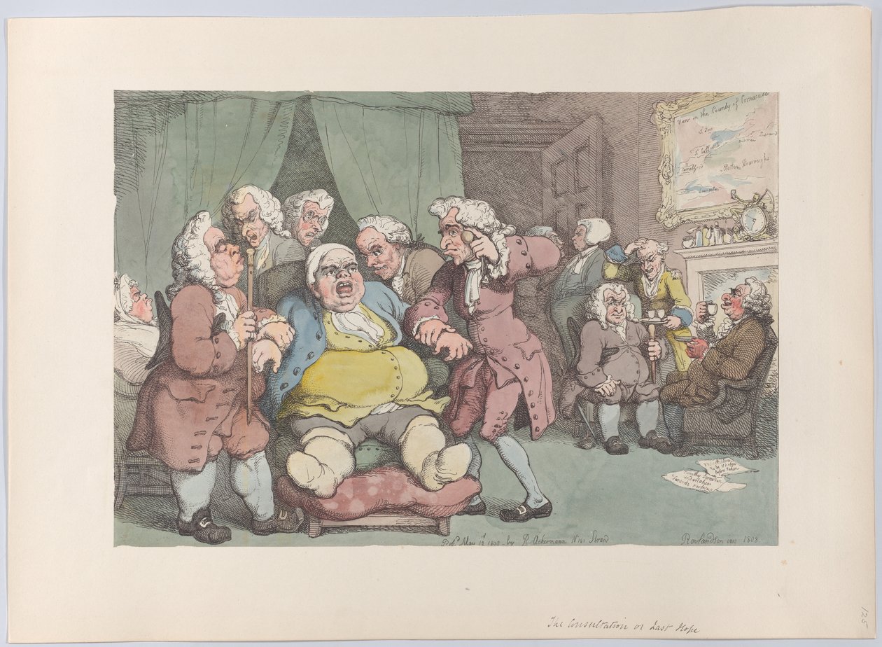Het Consult, of Laatste Hoop door Thomas Rowlandson