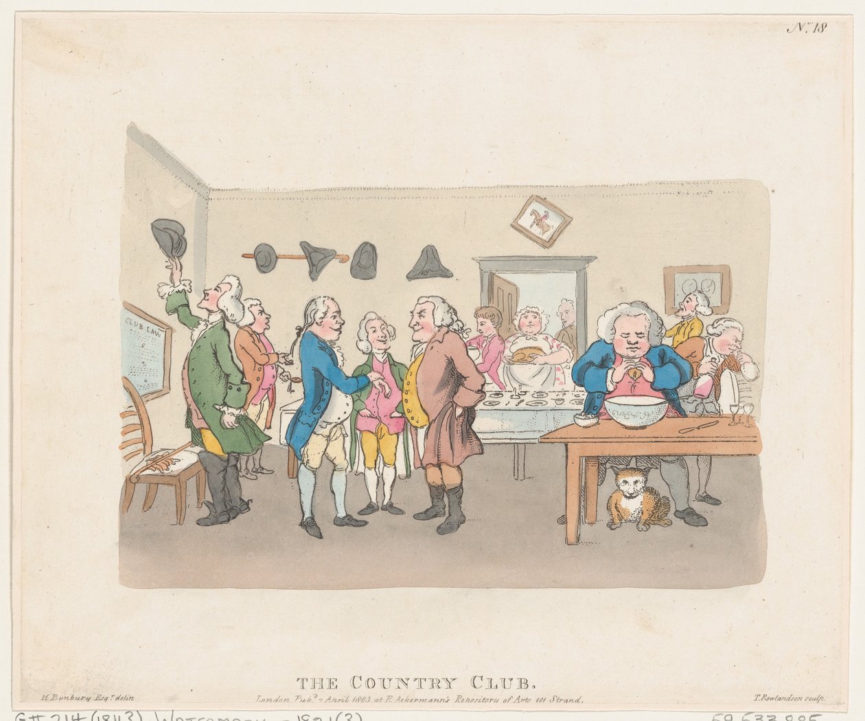 De Country Club, 7 april 1803 door Thomas Rowlandson