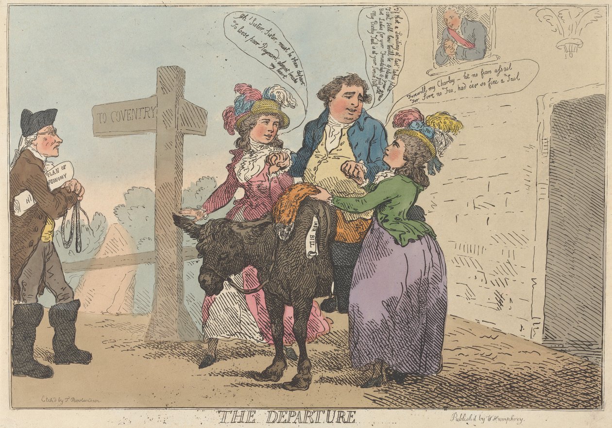 Het vertrek door Thomas Rowlandson