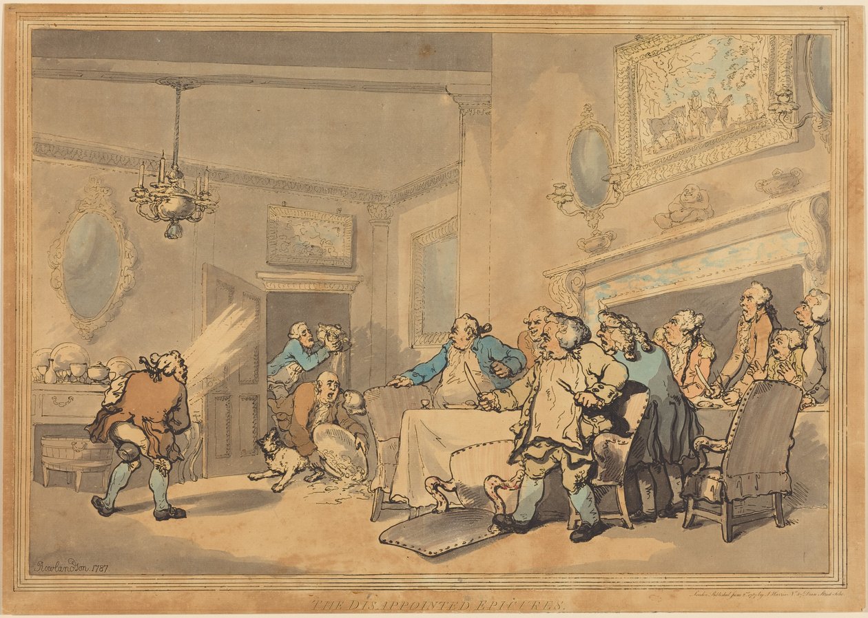 De teleurgestelde fijnproevers door Thomas Rowlandson