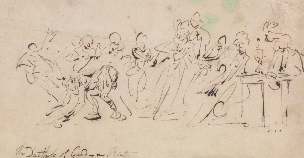 De nederlaag van de hertogin van Gordon door Thomas Rowlandson