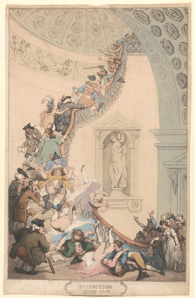 De tentoonstelling „Stare-Case“ door Thomas Rowlandson
