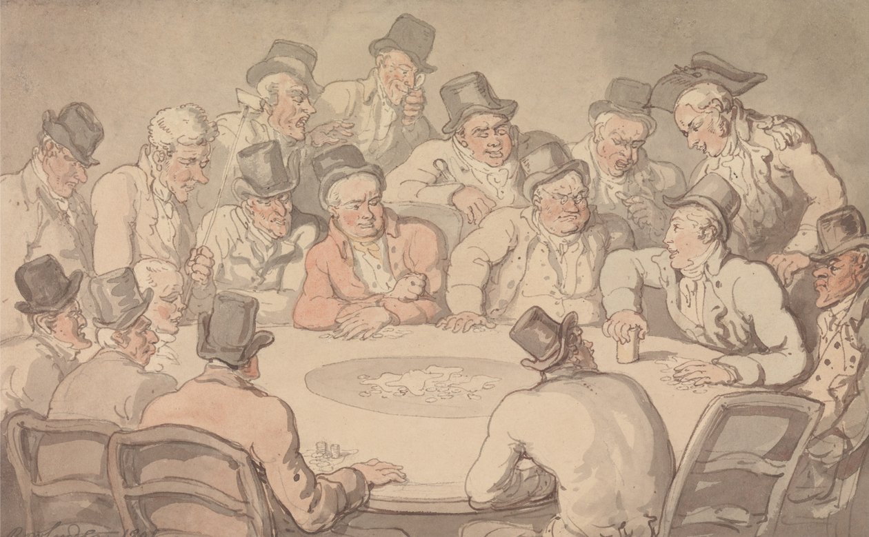 De speeltafel door Thomas Rowlandson