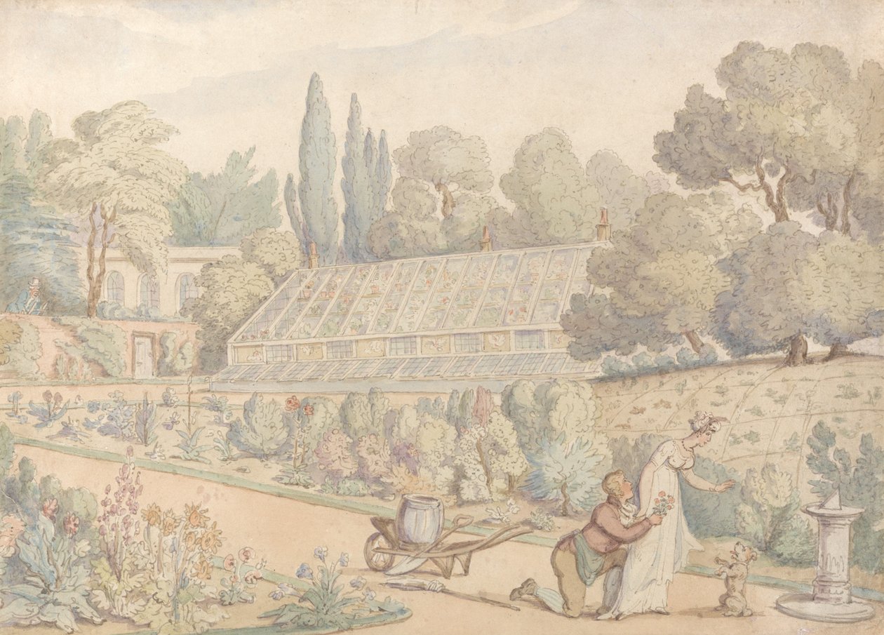 Het offer van de tuinman door Thomas Rowlandson