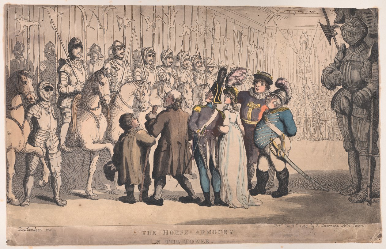 De Wapenrusting van het Paard in de Toren door Thomas Rowlandson