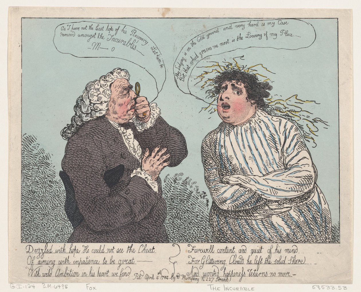 De ongeneeslijke, 4 april 1784 door Thomas Rowlandson