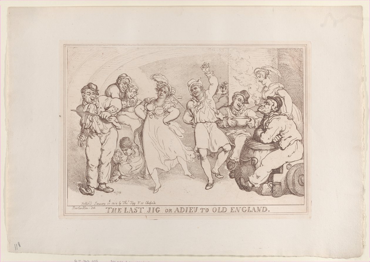 De laatste jig of afscheid van oud Engeland, 20 januari 1818 door Thomas Rowlandson