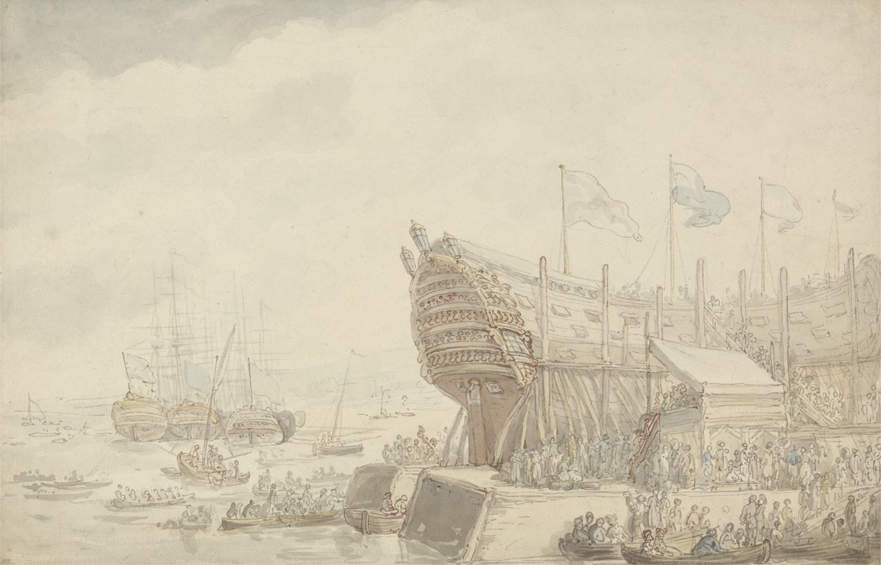 De Te Water Lating van H.M.S. 