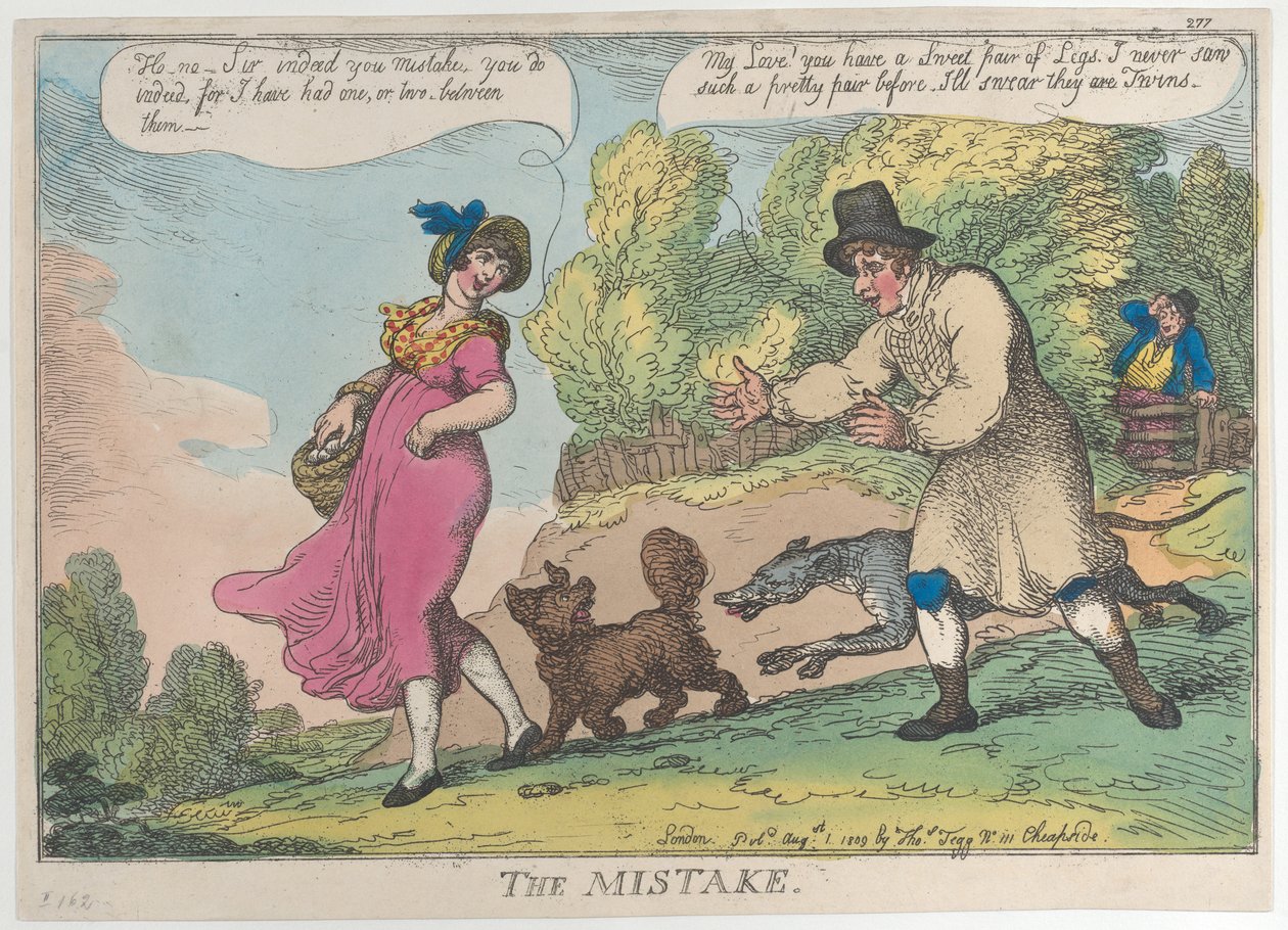 De fout, 1 augustus 1809 door Thomas Rowlandson