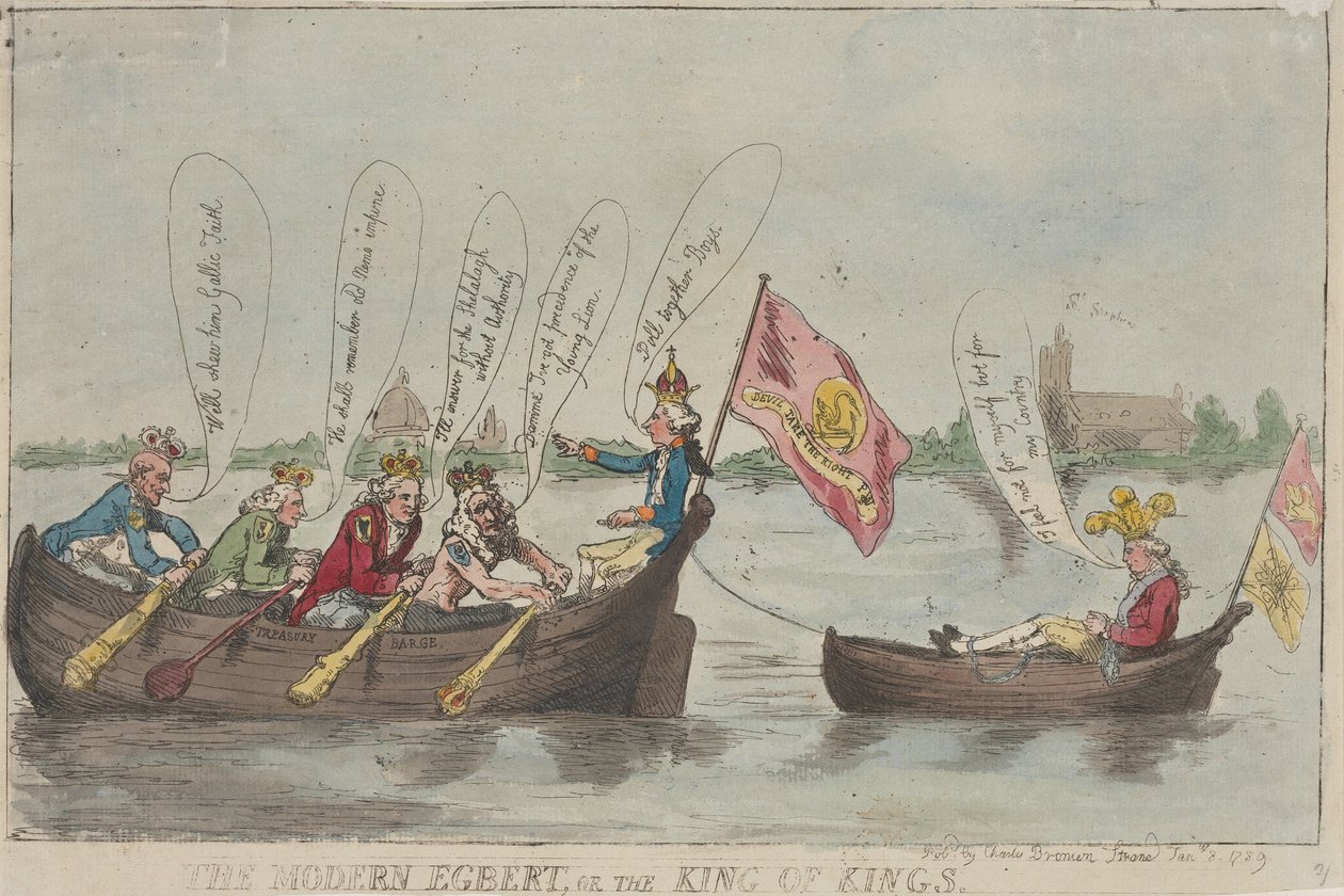 De moderne Egbert, of de Koning der Koningen door Thomas Rowlandson