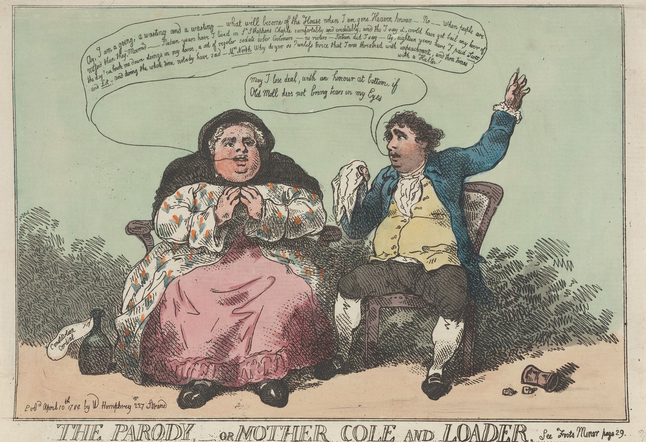 De parodie, - of Moeder Cole en de leider door Thomas Rowlandson