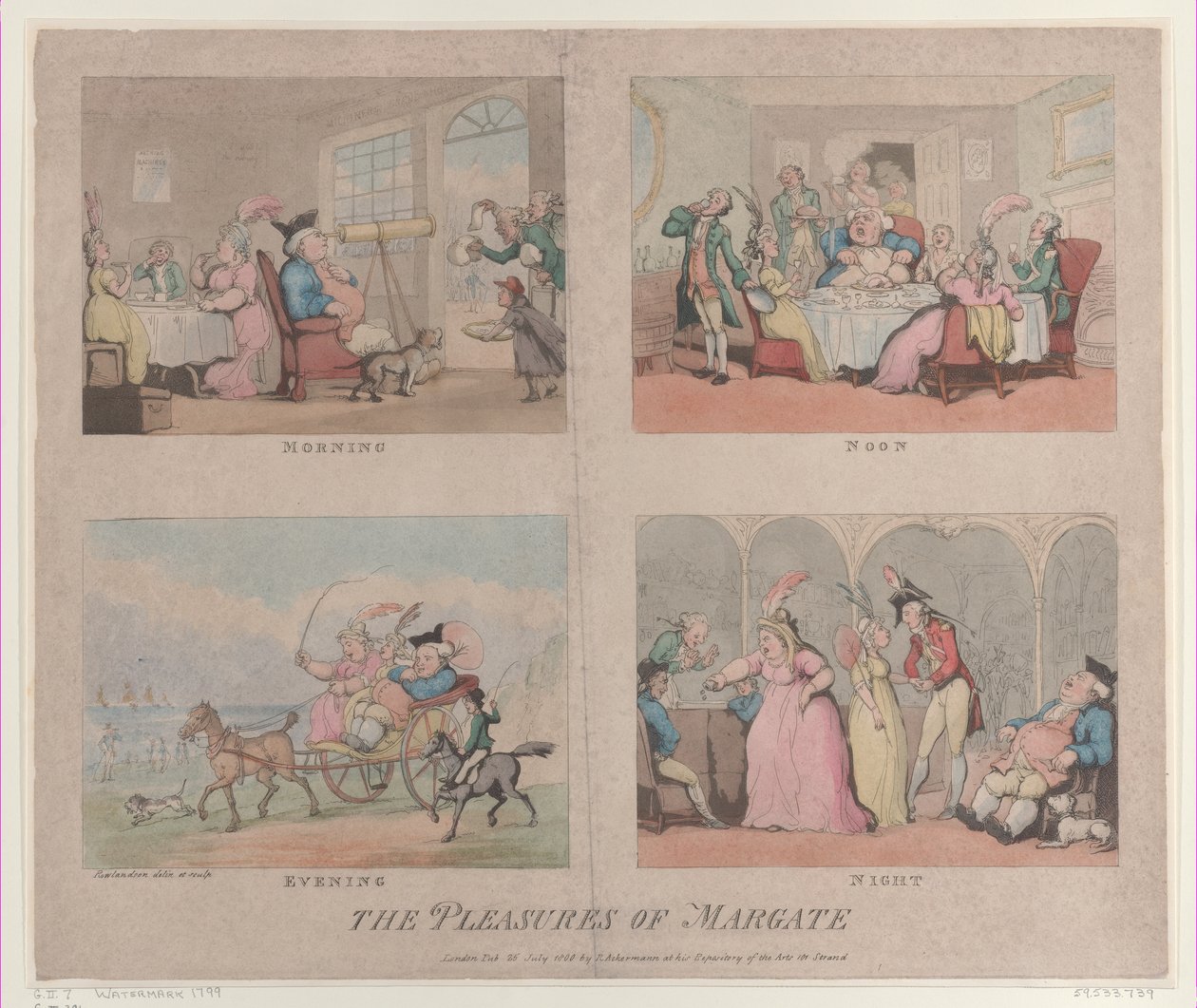 De genoegens van Margate, 25 juli 1800 door Thomas Rowlandson