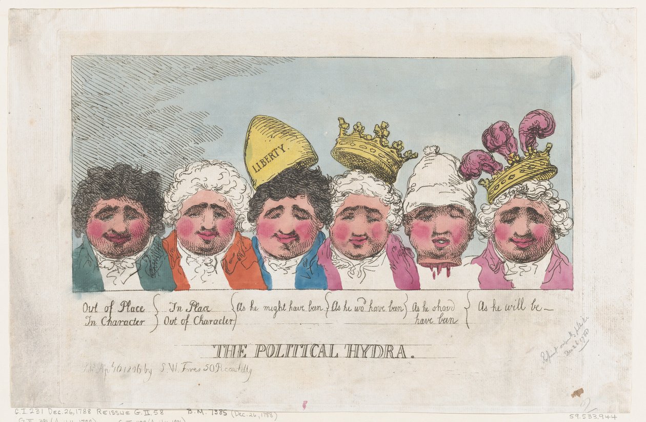 De politieke hydra, 16 april 1806 door Thomas Rowlandson