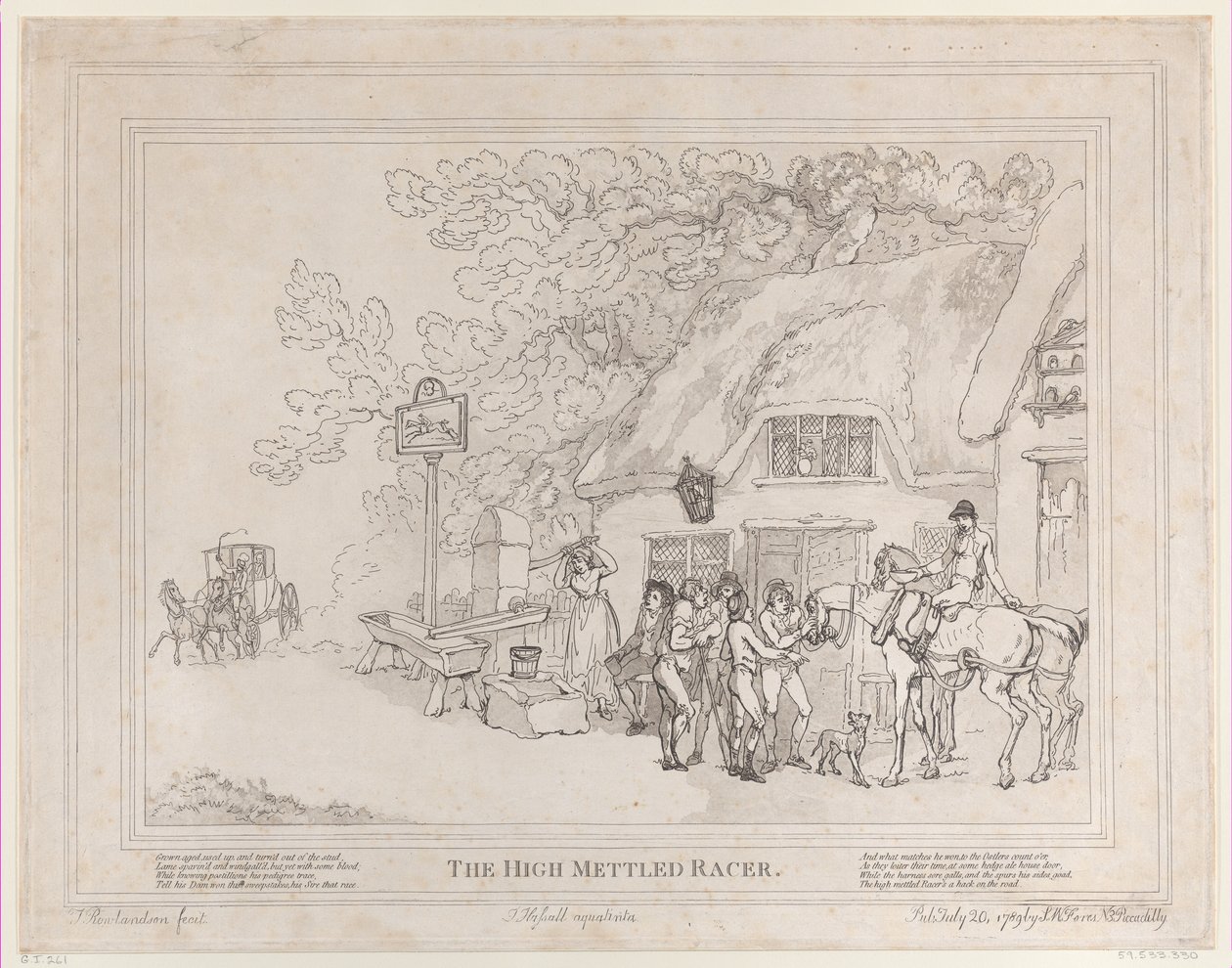 Het Postpaard uit Het Leven van een Renpaard, of De Hoogmoedige Renner door Thomas Rowlandson